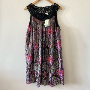 Anthropologie Mini Dress Vibrant Floral